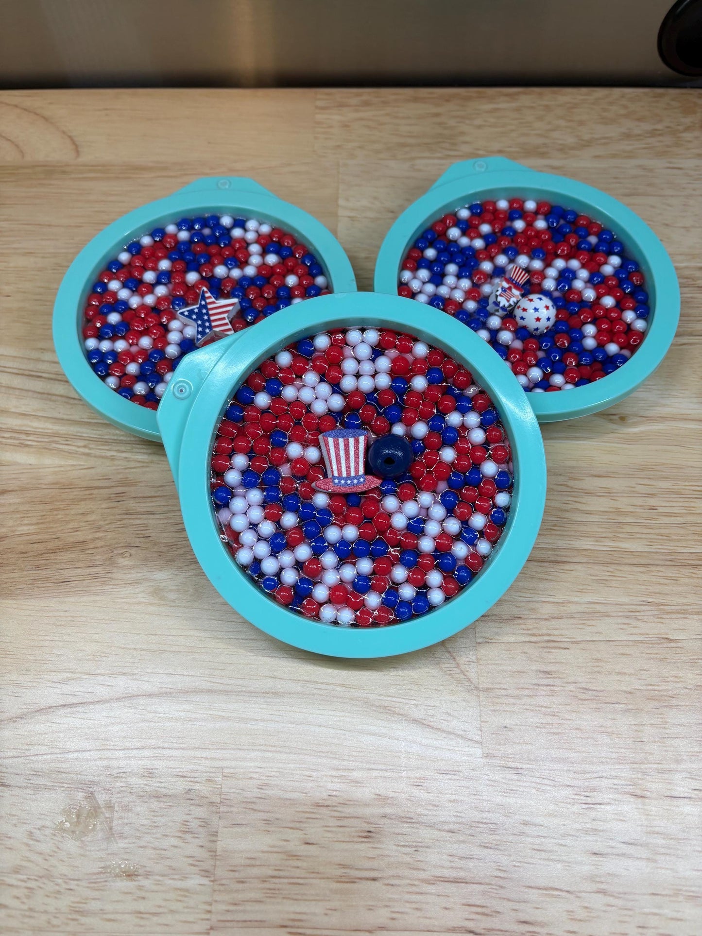Reuseable Picky Pad - Star-Spangled Pick w/ OVER 300 BEADS, biodegradable, stress relief, fidget toy, picking, great for fine motor skills!