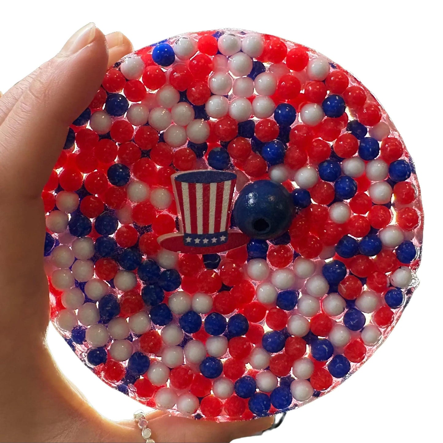 Reuseable Picky Pad - Star-Spangled Pick w/ OVER 300 BEADS, biodegradable, stress relief, fidget toy, picking, great for fine motor skills!